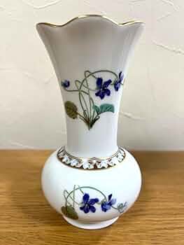 リモージュ　花瓶 フランス製リモージュ陶器の花柄香水瓶美しき一品